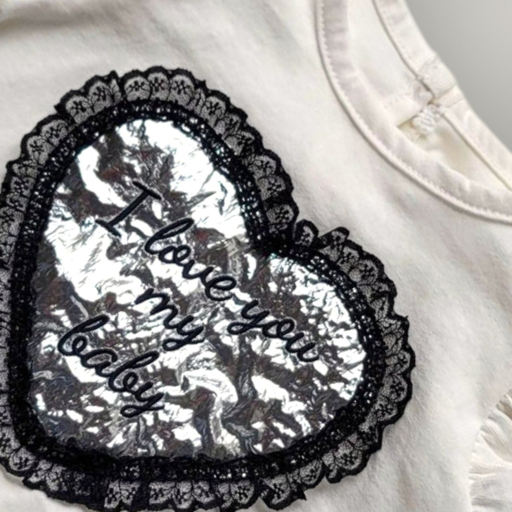 Moran 套裝 包屁衣+髮帶 모란 레이스하트슈트세트-細節圖6