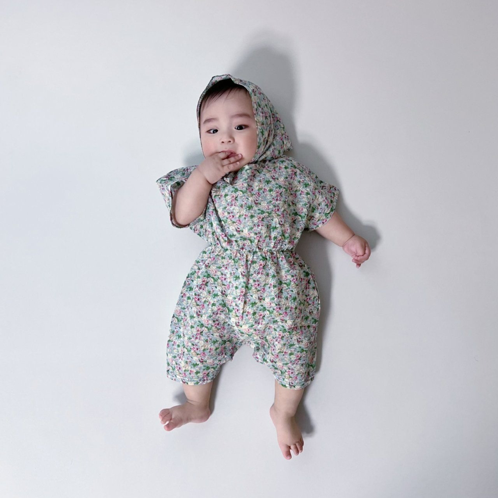 Moran 套裝 包屁衣+帽子 모란 꽃분이슈트세트-細節圖5