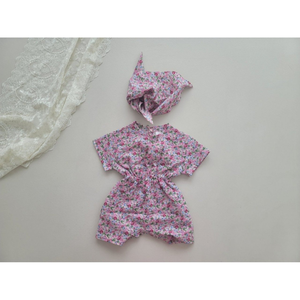 Moran 套裝 包屁衣+帽子 모란 꽃분이슈트세트-細節圖8