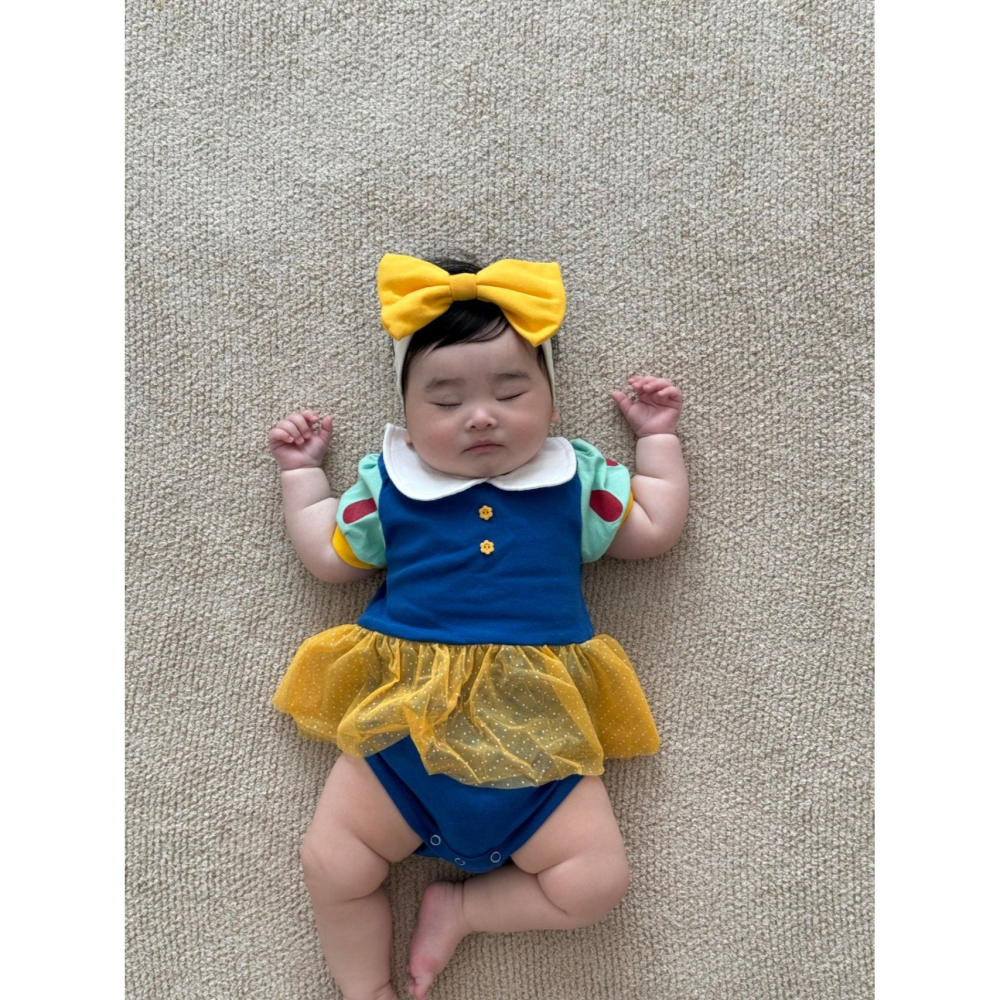 Moran 套裝 包屁衣+髮帶 모란 공주슈트세트-細節圖4