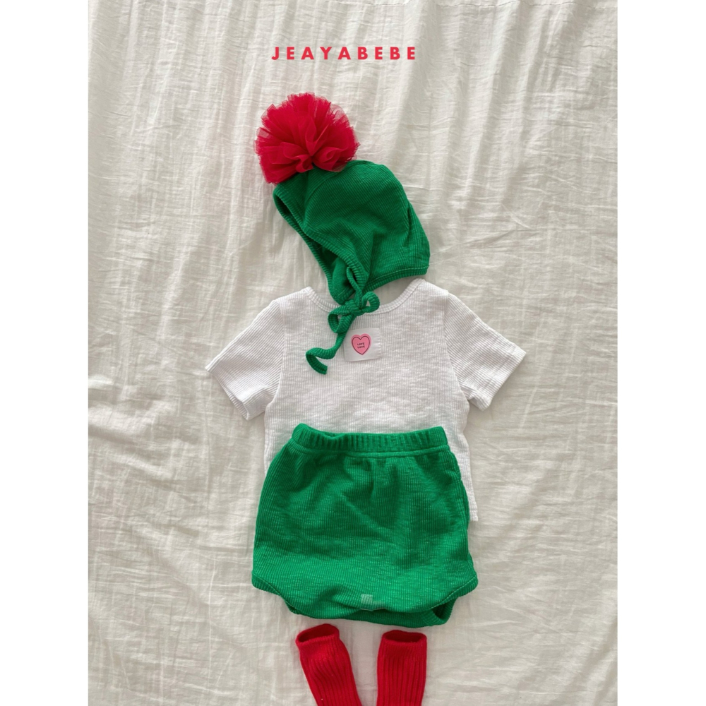 Jeaya 套裝 屁屁褲+帽子 재야 베베카네이션세트(블루머+보넷세트)-細節圖9