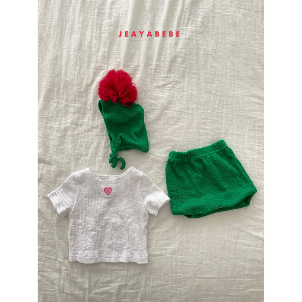 Jeaya 套裝 屁屁褲+帽子 재야 베베카네이션세트(블루머+보넷세트)-細節圖10