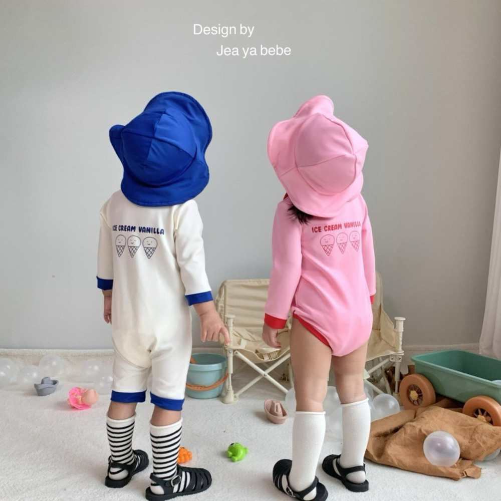 Jeaya 泳衣 含泳冒 재야 바닐라수영복 (모자세트)-細節圖2