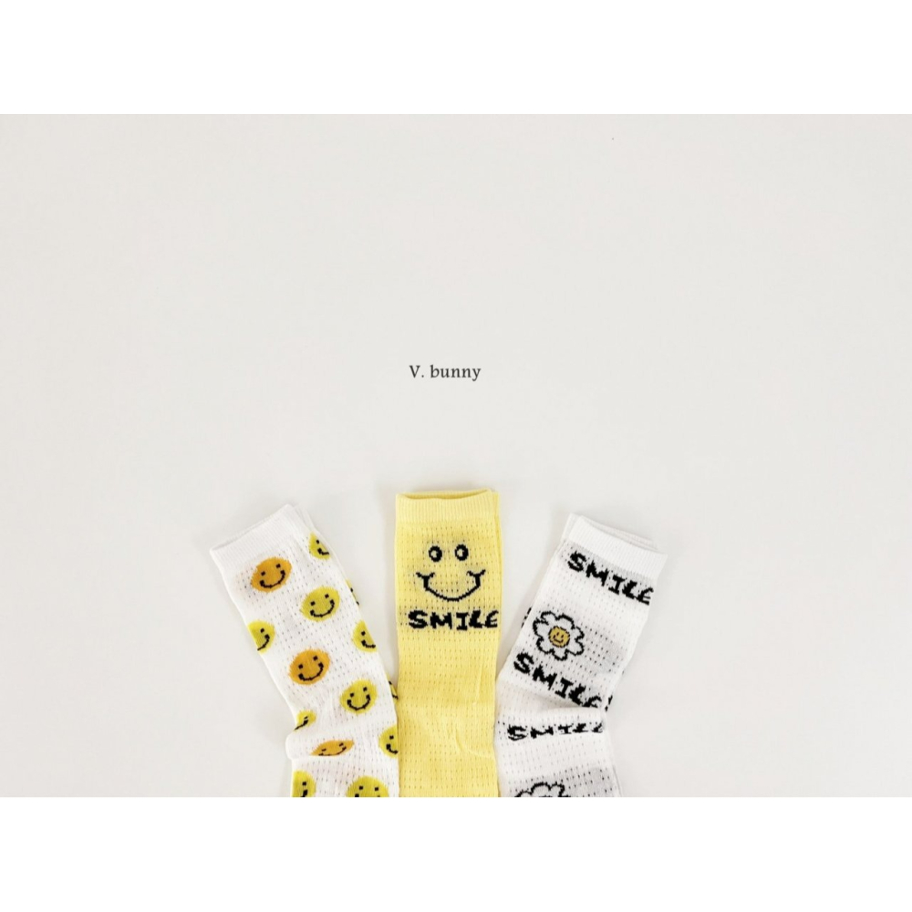 V.bunny 襪子 바닐라버니 스마일양말세트-細節圖2