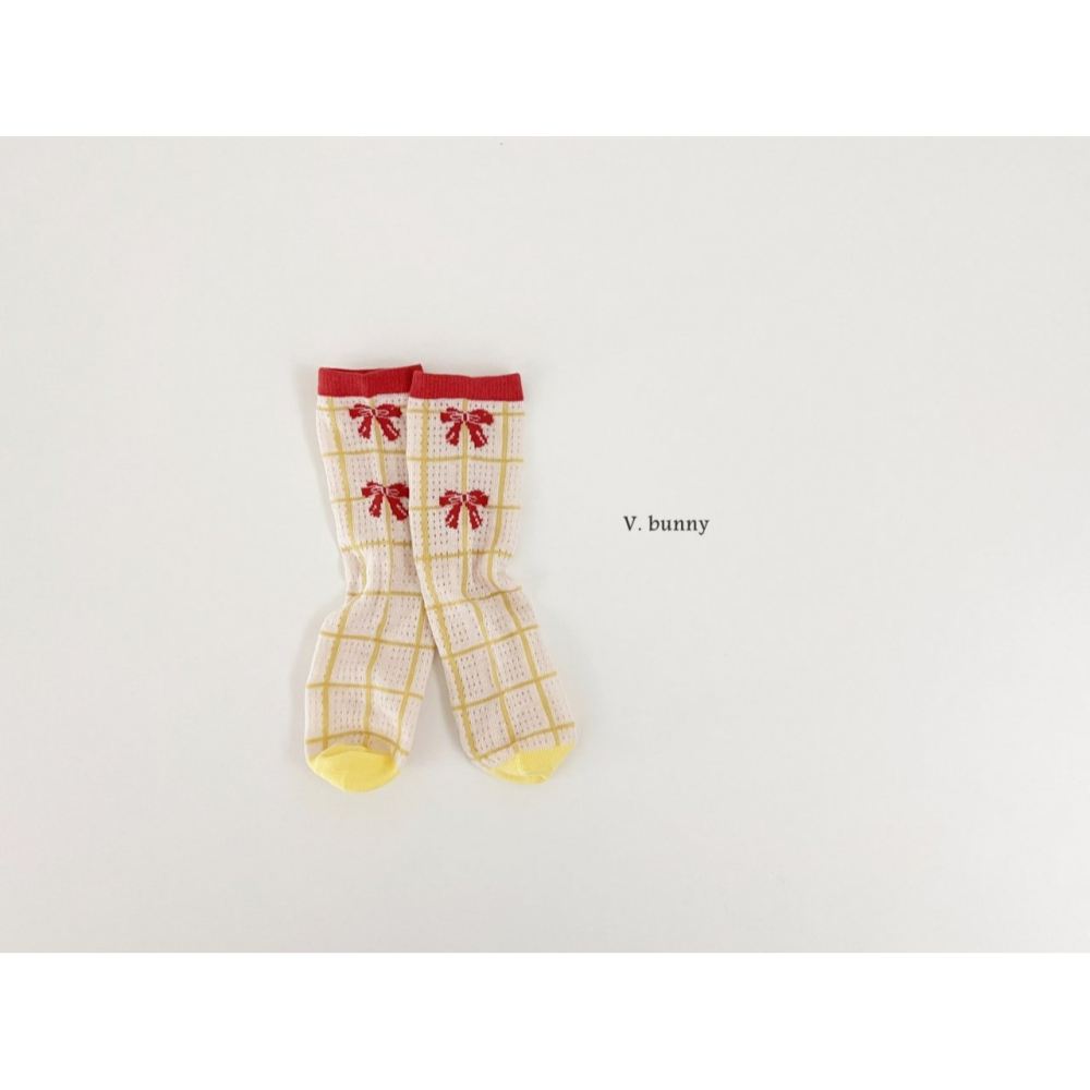V.bunny 襪子 바닐라버니 레리본양말세트-細節圖3