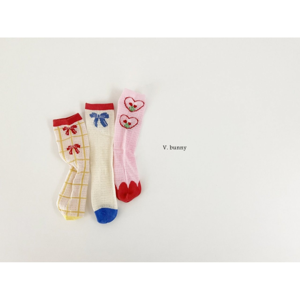 V.bunny 襪子 바닐라버니 레리본양말세트-細節圖9