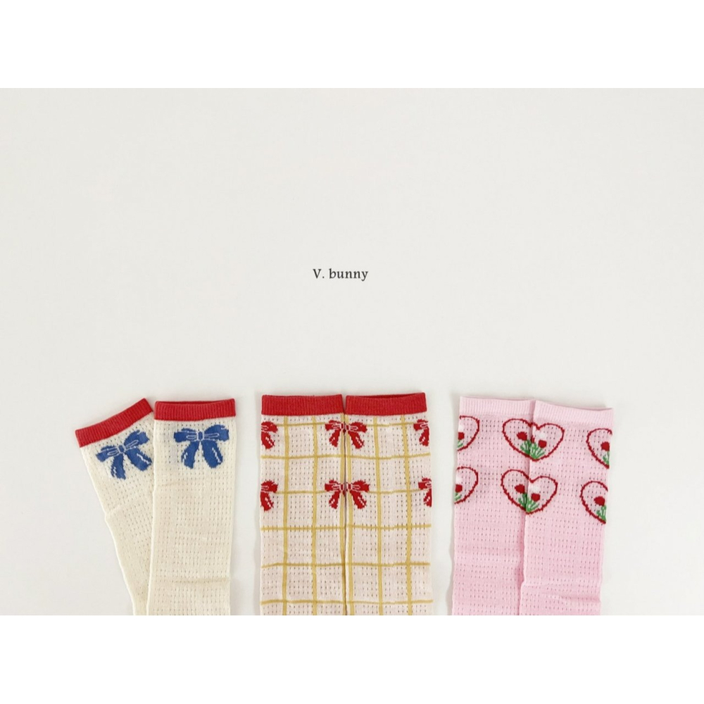 V.bunny 襪子 바닐라버니 레리본양말세트-細節圖11