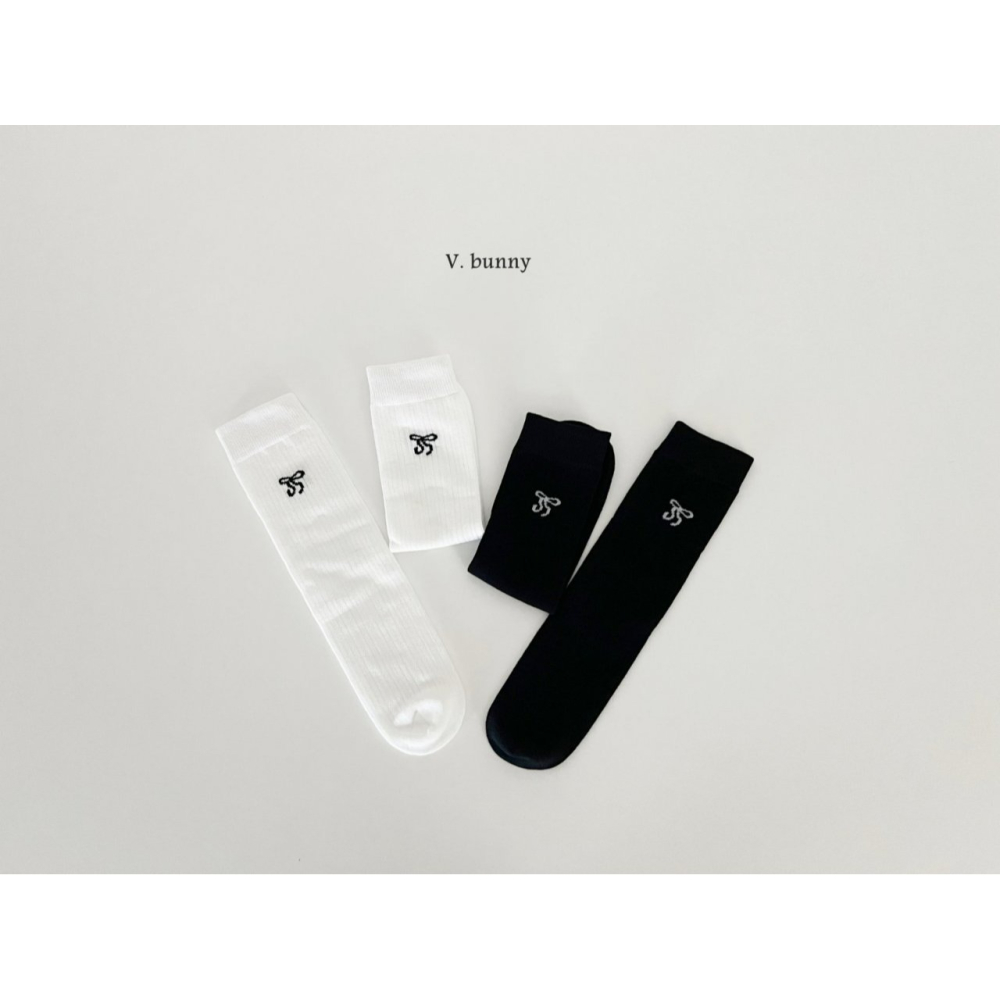 V.bunny 襪子 바닐라버니 더블리본양말세트-細節圖7