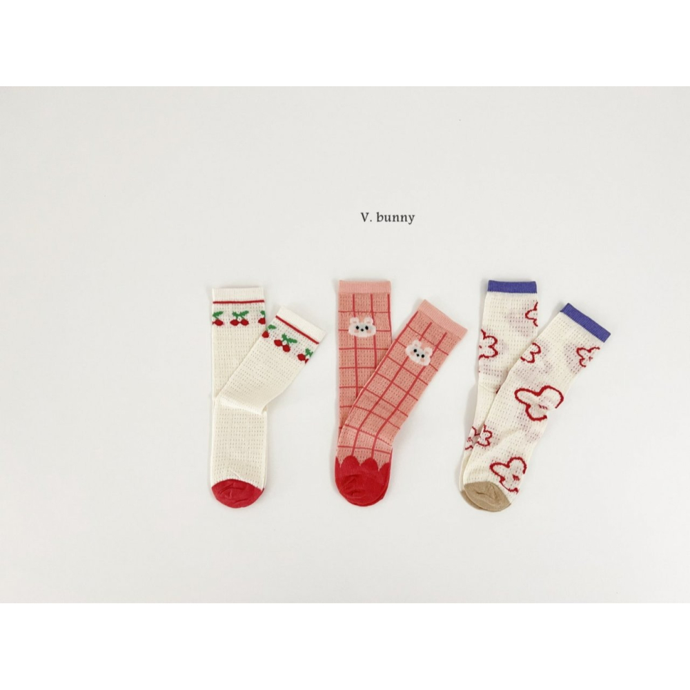 V.bunny 襪子 바닐라버니 굿체리양말세트-細節圖2