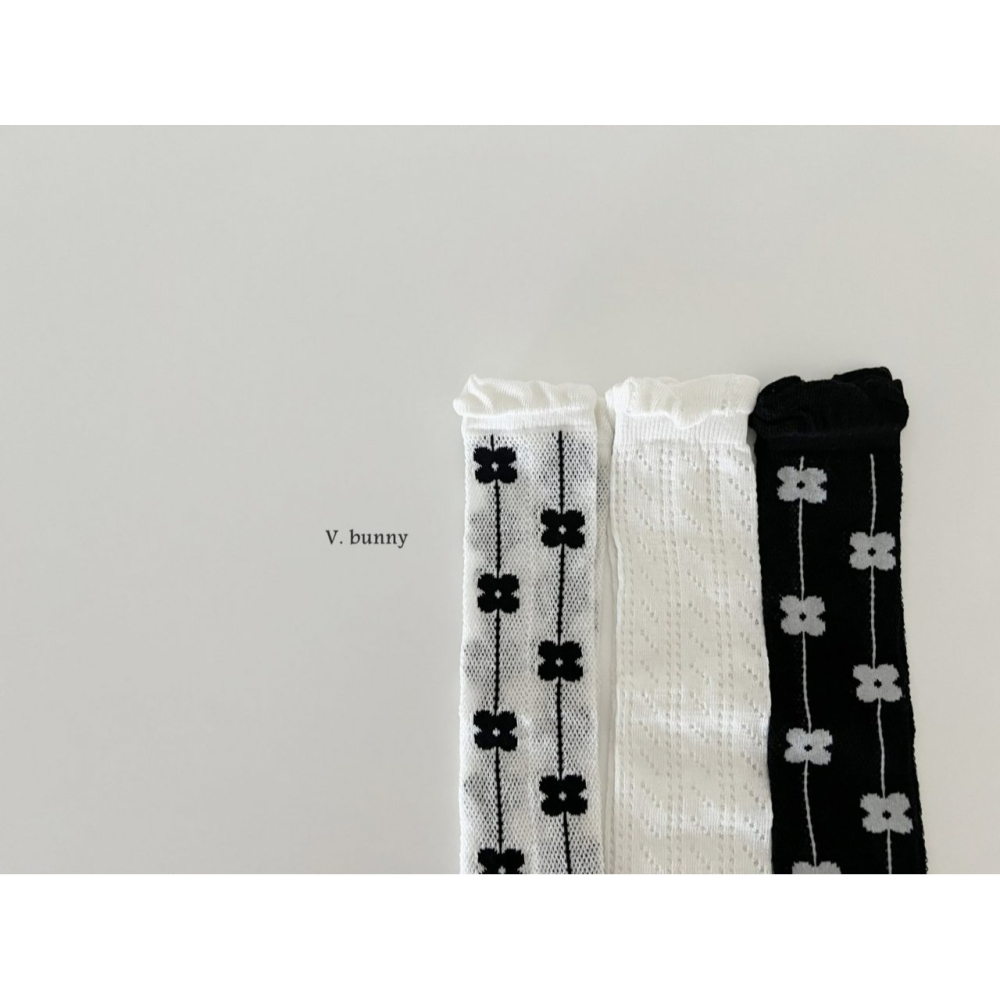 V.bunny 襪子 바닐라버니 꽃줄양말세트-細節圖5
