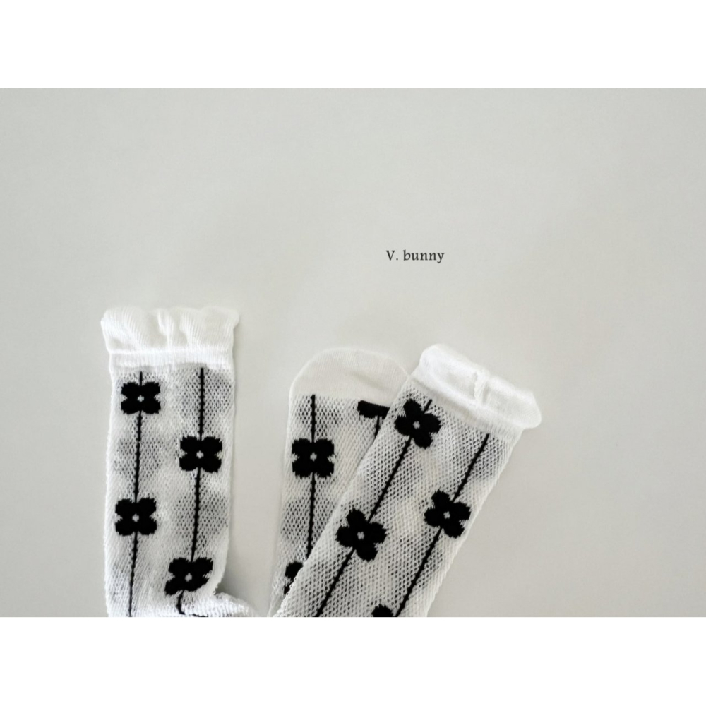 V.bunny 襪子 바닐라버니 꽃줄양말세트-細節圖7