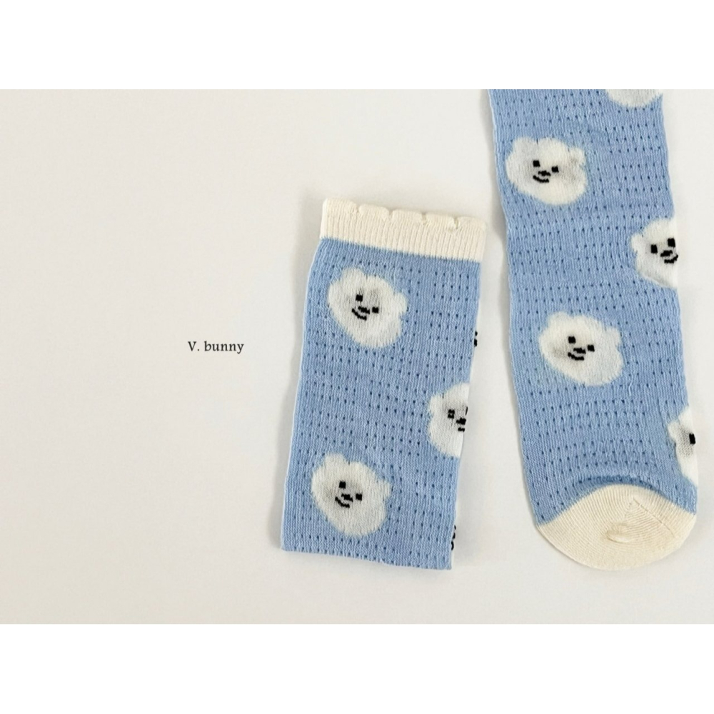 V.bunny 襪子 바닐라버니 구름곰양말세트-細節圖4