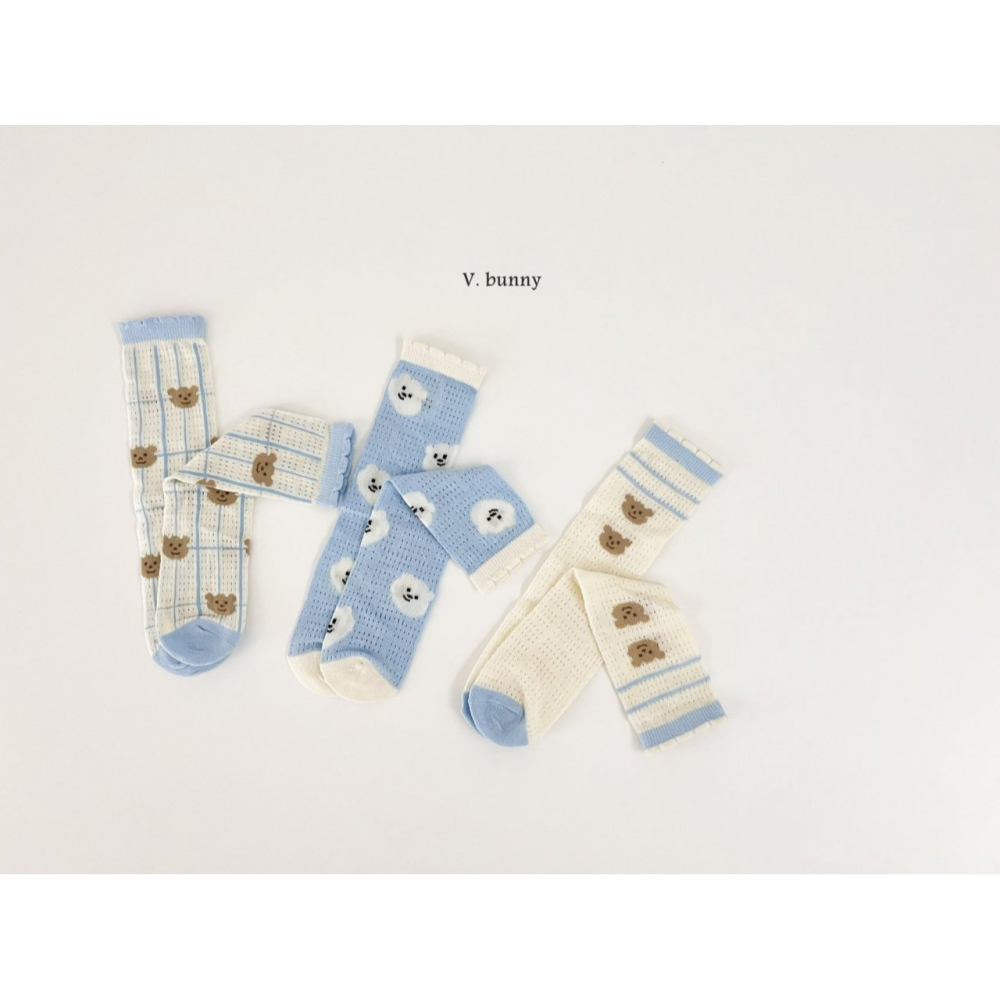V.bunny 襪子 바닐라버니 구름곰양말세트-細節圖9