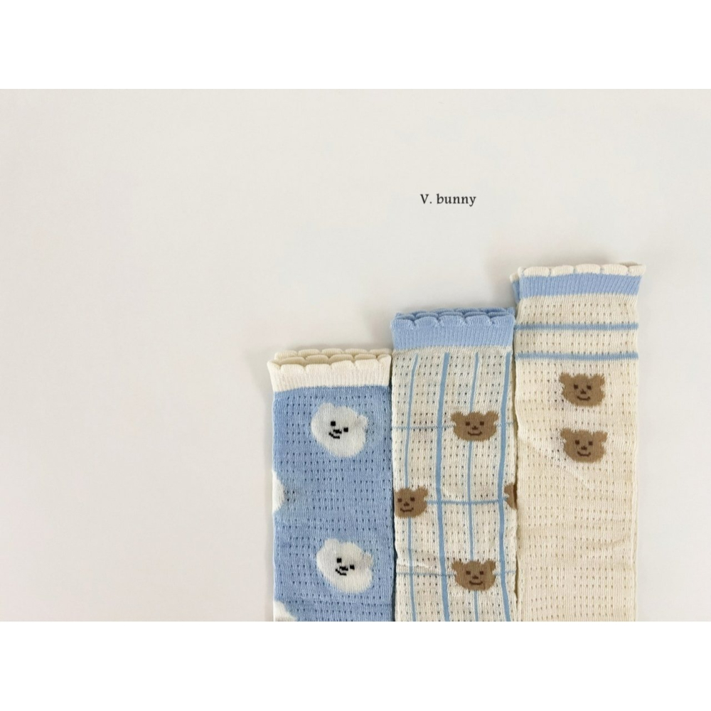 V.bunny 襪子 바닐라버니 구름곰양말세트-細節圖11