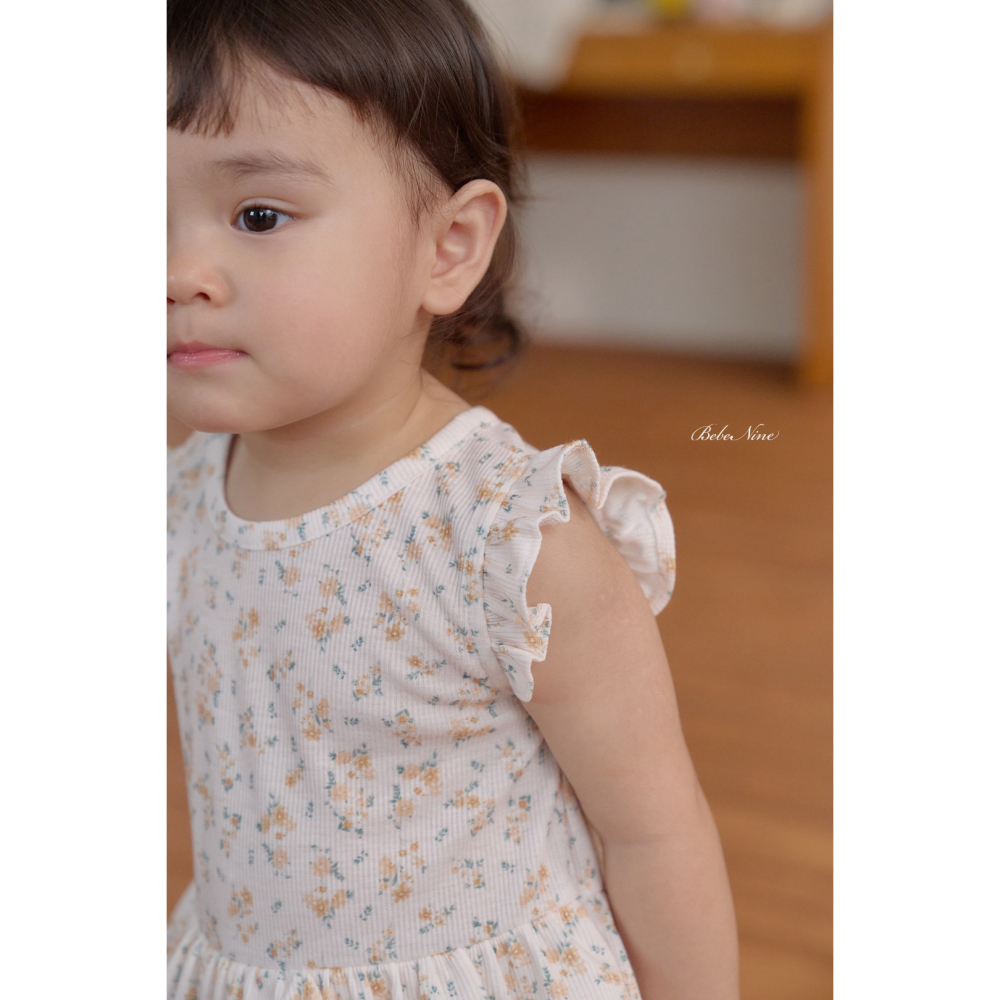 Bebenine 套裝 屁屁褲+上衣 베베나인 플라워블루머세트-細節圖4