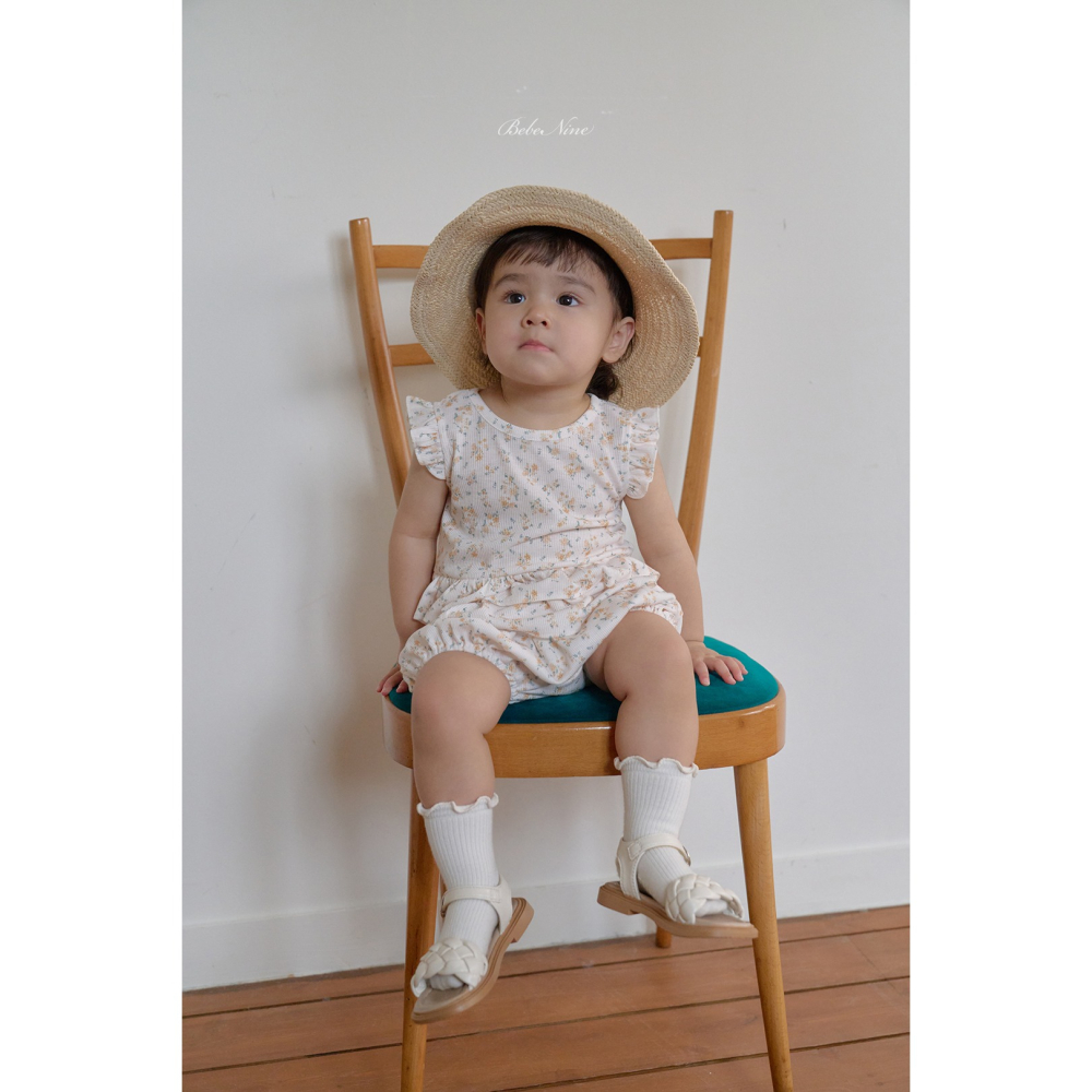Bebenine 套裝 屁屁褲+上衣 베베나인 플라워블루머세트-細節圖6