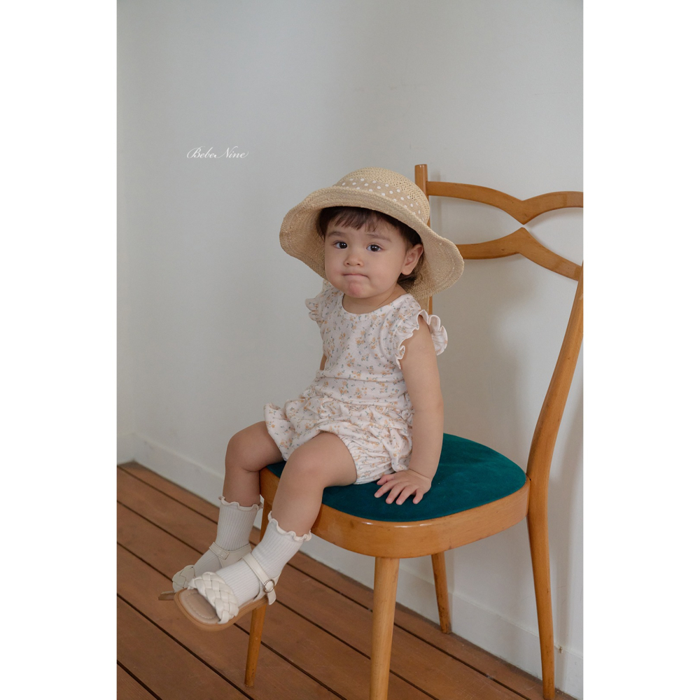 Bebenine 套裝 屁屁褲+上衣 베베나인 플라워블루머세트-細節圖7