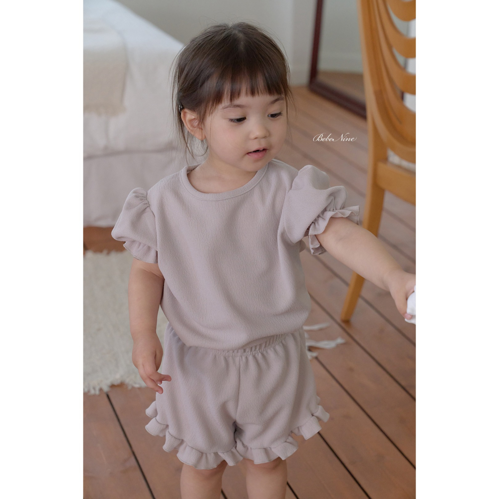 Bebenine 套裝 上下 베베나인 퍼프반바지세트-細節圖3