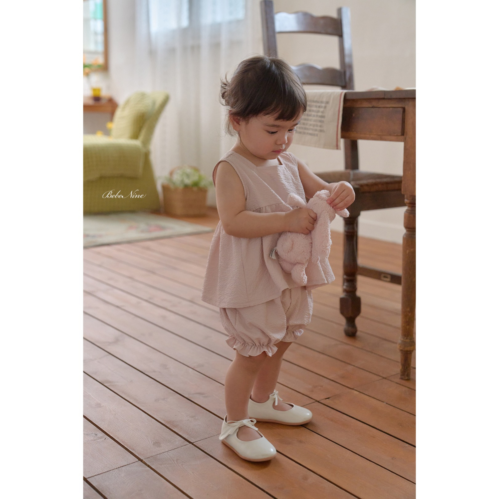 Bebenine 套裝 屁屁褲+上衣 베베나인 엣지스퀘어블루머세트-細節圖3