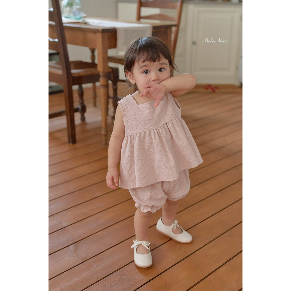 Bebenine 套裝 屁屁褲+上衣 베베나인 엣지스퀘어블루머세트-細節圖4