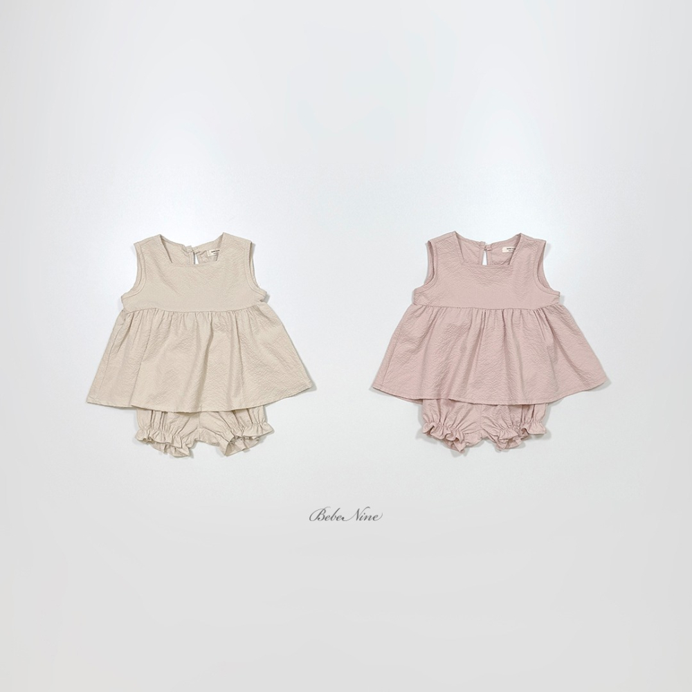 Bebenine 套裝 屁屁褲+上衣 베베나인 엣지스퀘어블루머세트-細節圖8