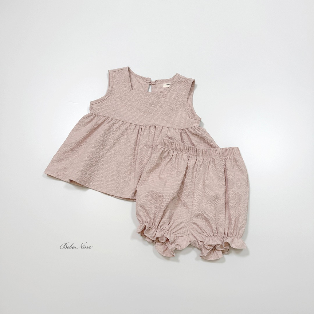 Bebenine 套裝 屁屁褲+上衣 베베나인 엣지스퀘어블루머세트-細節圖11