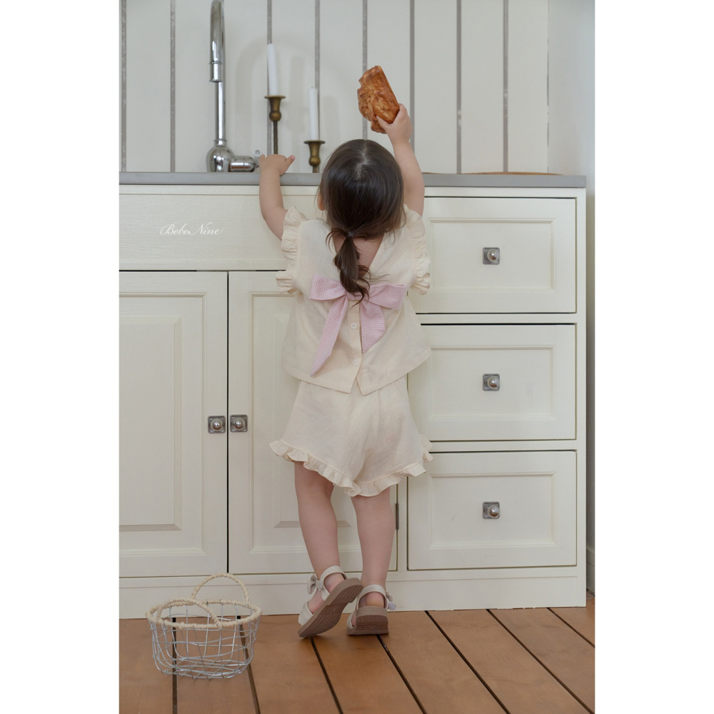 Bebenine 套裝 上下 베베나인 로맨틱리본프릴세트-細節圖4