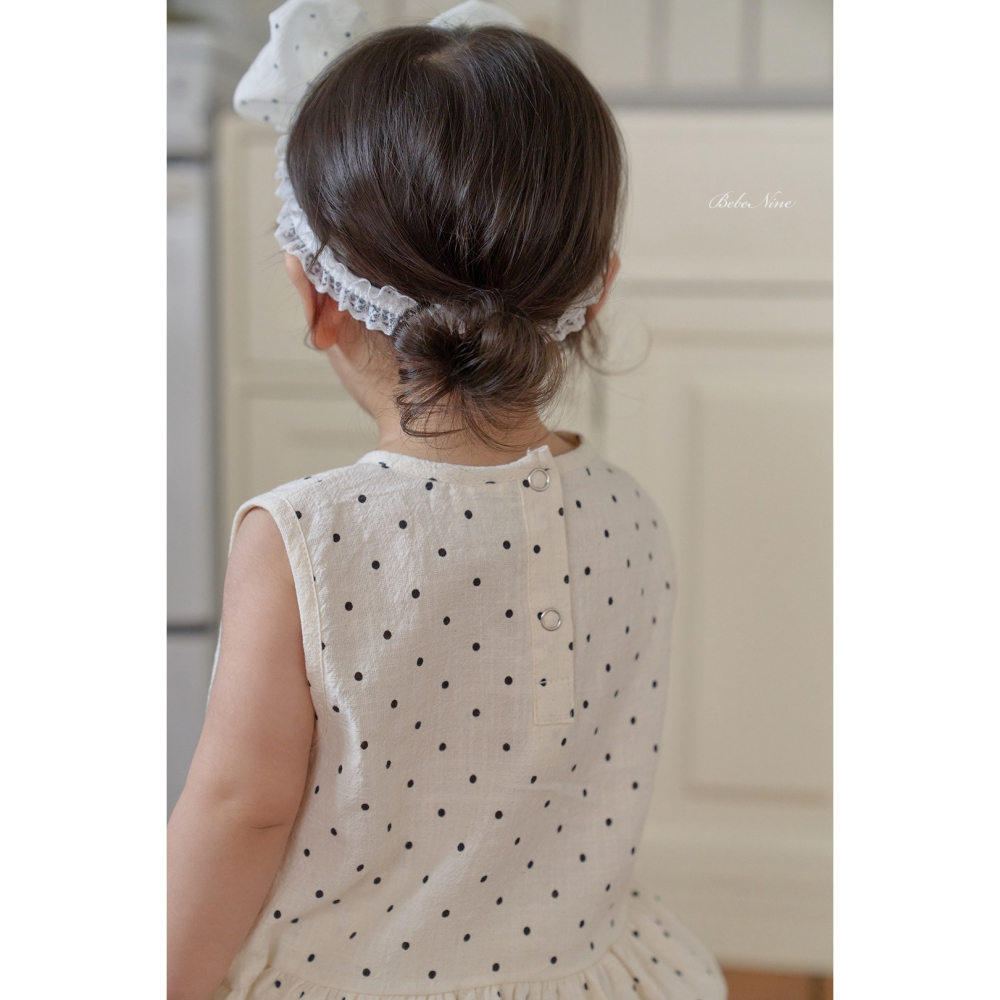 Bebenine 套裝 屁屁褲+上衣 베베나인 도트블루머세트-細節圖6