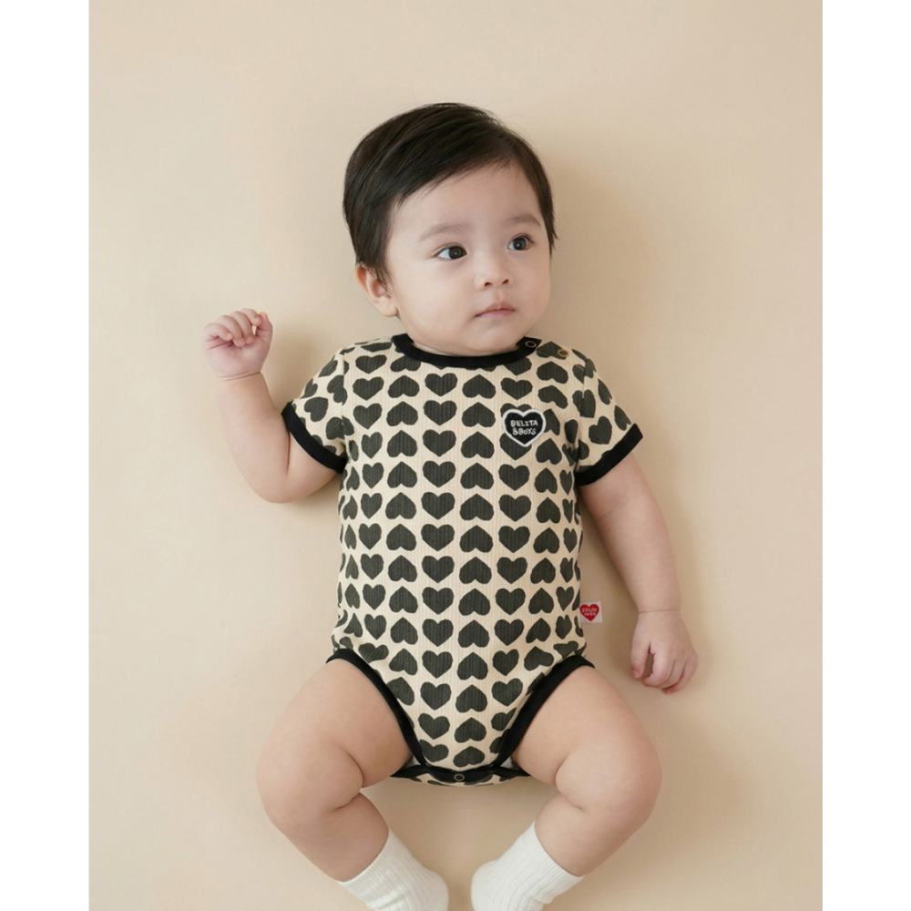 韓國百貨品牌 Belita&Boys 愛心包屁衣 벨리타앤보이즈 Heart Pattern Bodysuit-細節圖4