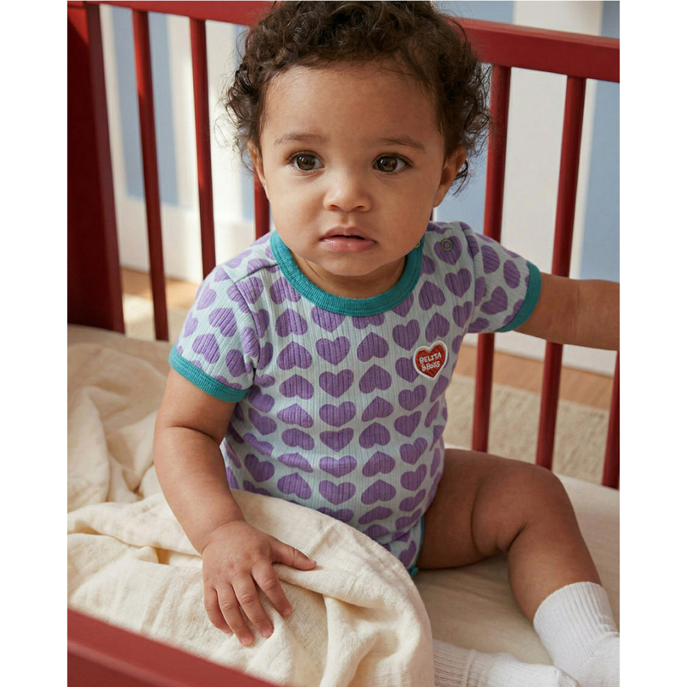 韓國百貨品牌 Belita&Boys 愛心包屁衣 벨리타앤보이즈 Heart Pattern Bodysuit-細節圖6