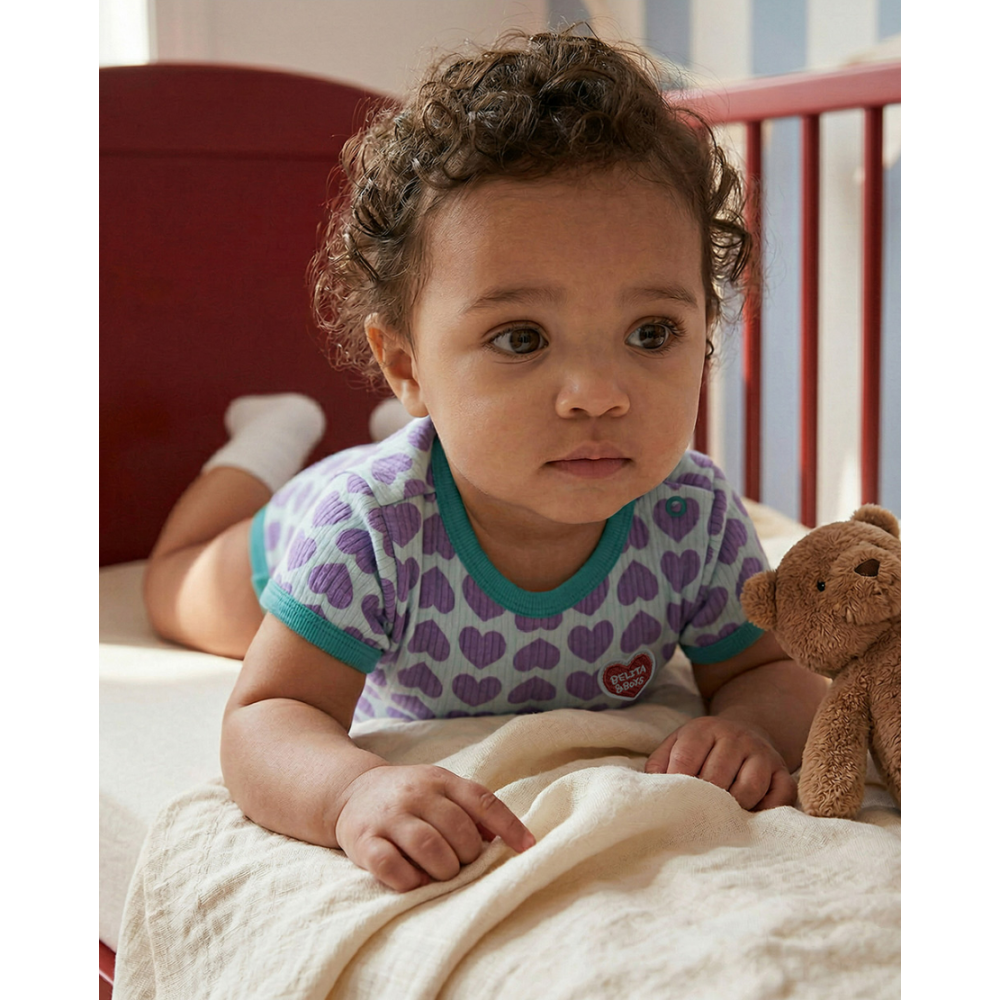 韓國百貨品牌 Belita&Boys 愛心包屁衣 벨리타앤보이즈 Heart Pattern Bodysuit-細節圖7