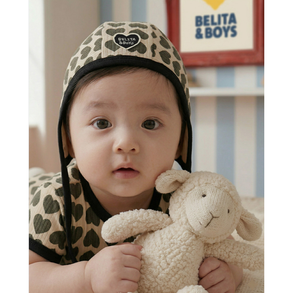 韓國百貨品牌 Belita&Boys 愛心帽子 벨리타앤보이즈 Heart Pattern Bonnet-細節圖6