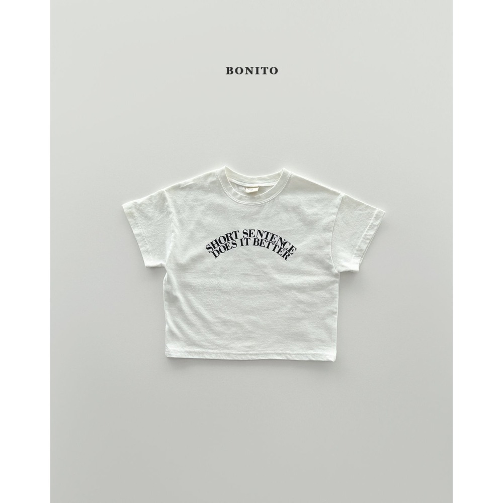 Bonito 上衣 보니토 센텐스반팔티-細節圖2