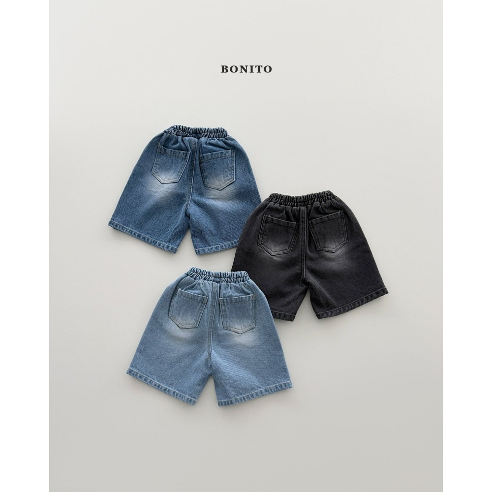 Bonito 褲子 보니토 버뮤다브러쉬데님팬츠-細節圖3