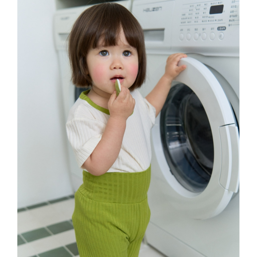 韓國製 撞色夏季室內服套裝 (短袖+短褲)  杜拜巧克力款-細節圖8