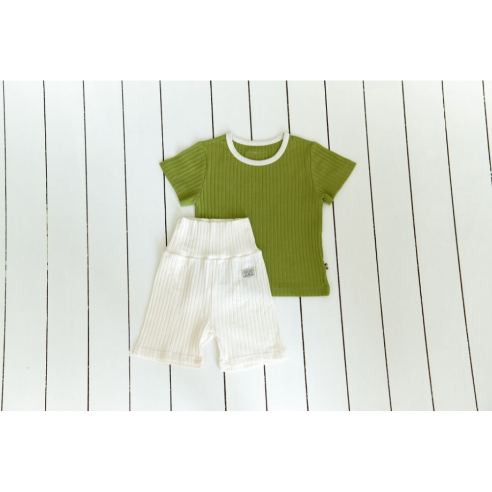 韓國製 撞色夏季室內服套裝 (短袖+短褲)  杜拜巧克力款-規格圖11