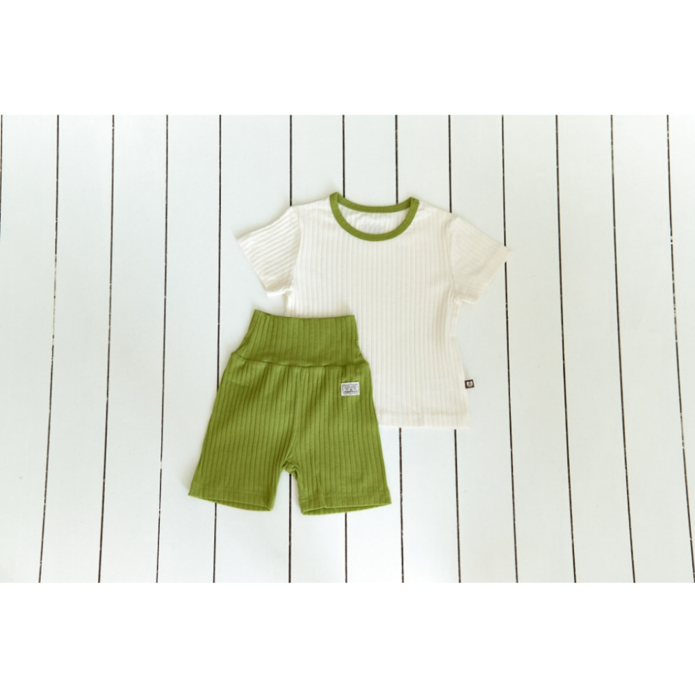 韓國製 撞色夏季室內服套裝 (短袖+短褲)  杜拜巧克力款-規格圖11