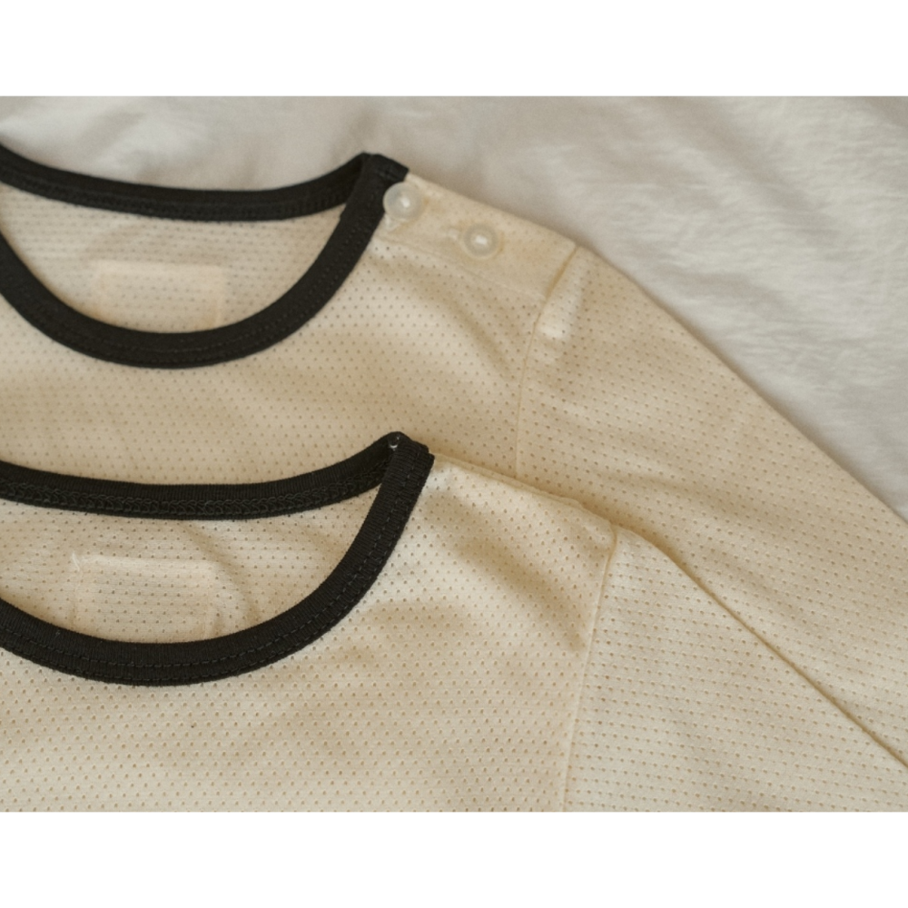 韓國製 馬卡龍夏季室內服套裝 (網眼) 短袖+短褲-細節圖10