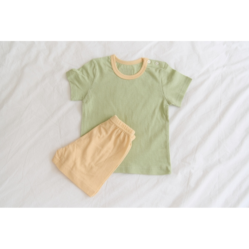 韓國製 馬卡龍夏季室內服套裝 (網眼) 短袖+短褲-規格圖10