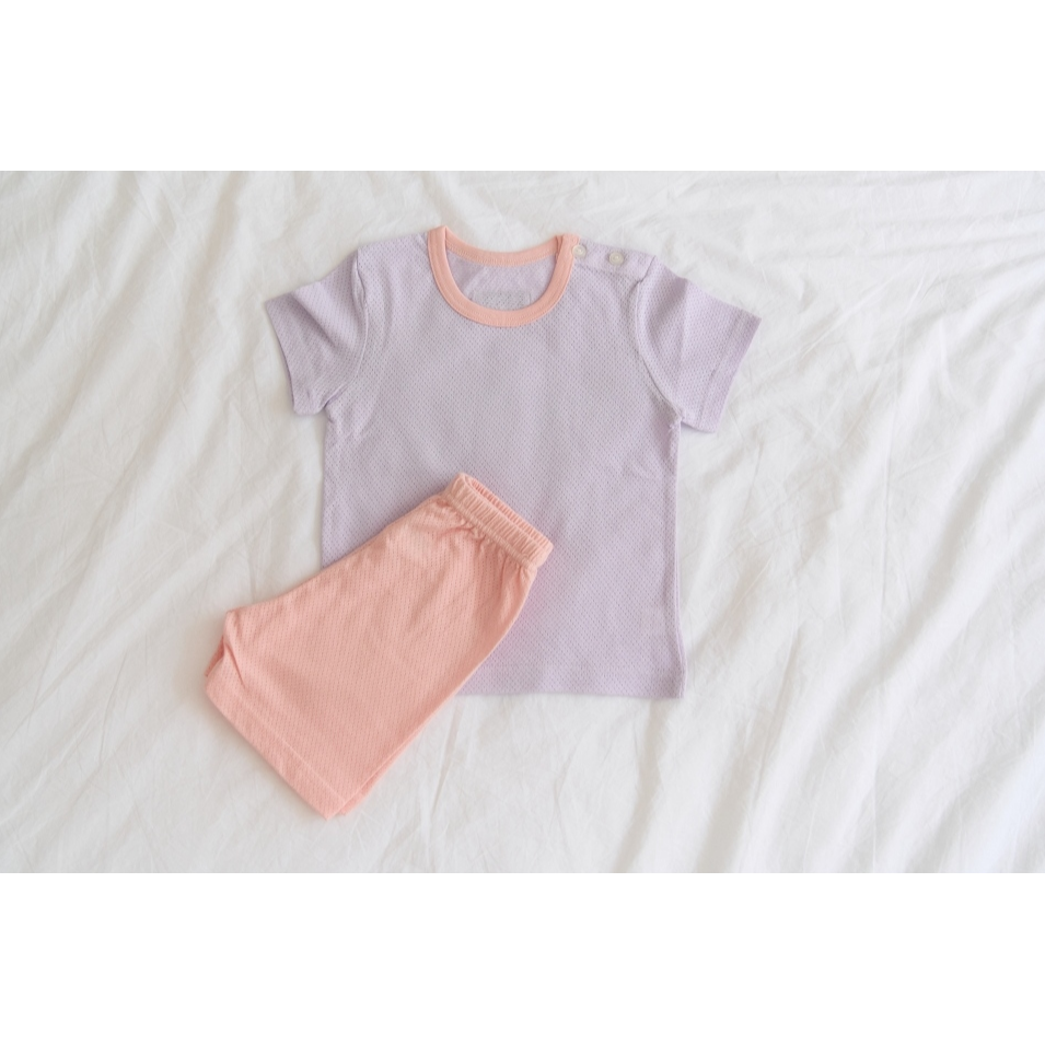 韓國製 馬卡龍夏季室內服套裝 (網眼) 短袖+短褲-規格圖10