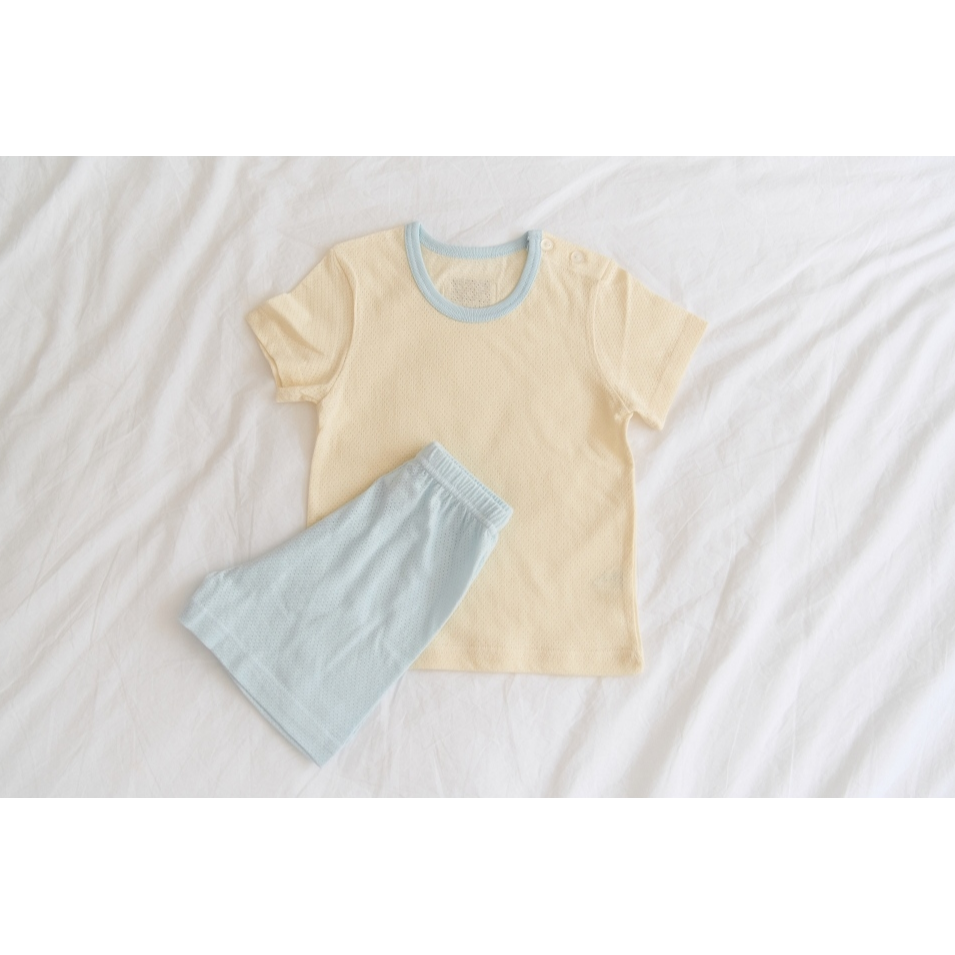 韓國製 馬卡龍夏季室內服套裝 (網眼) 短袖+短褲-規格圖10