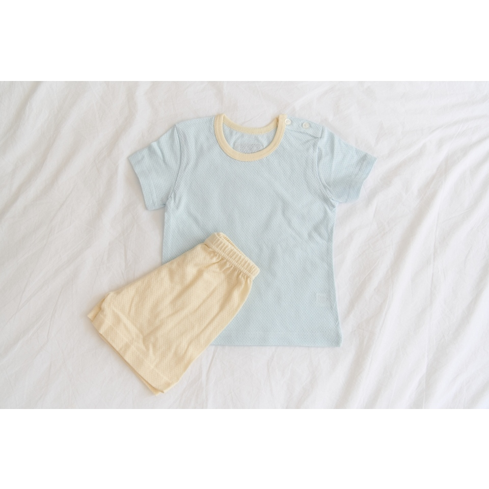 韓國製 馬卡龍夏季室內服套裝 (網眼) 短袖+短褲-規格圖10