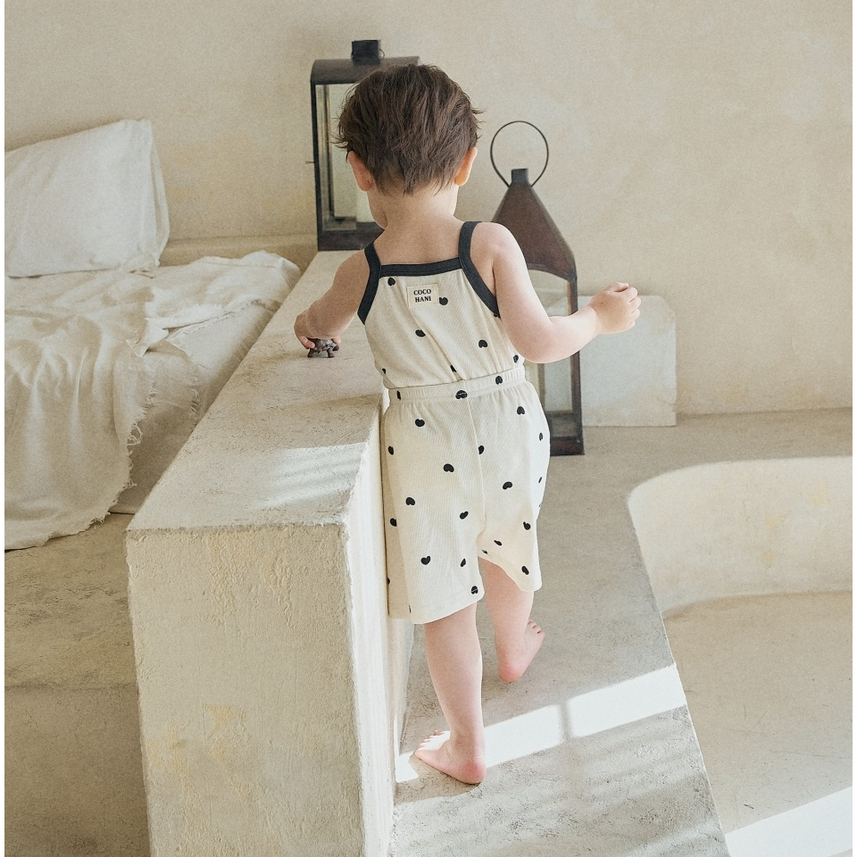 韓國製 撞色夏季室內服套裝 (背心+短褲)-細節圖6