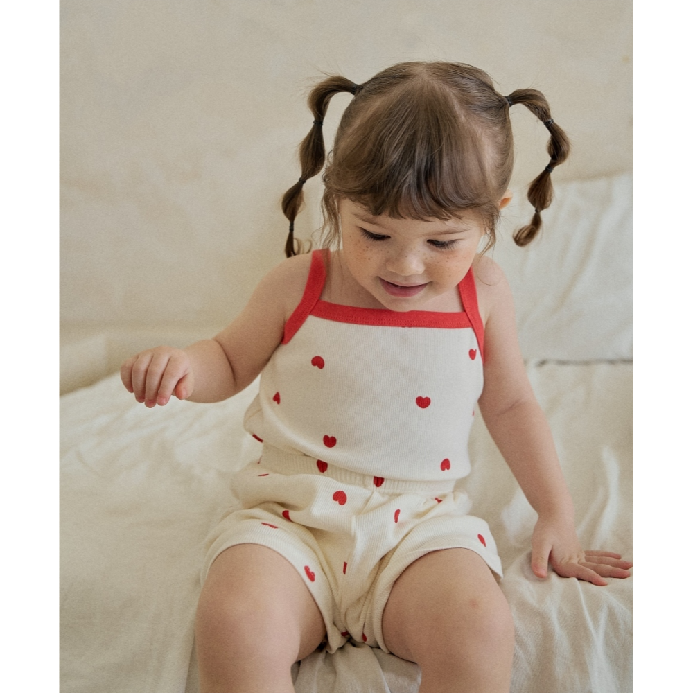 韓國製 撞色夏季室內服套裝 (背心+短褲)-細節圖9