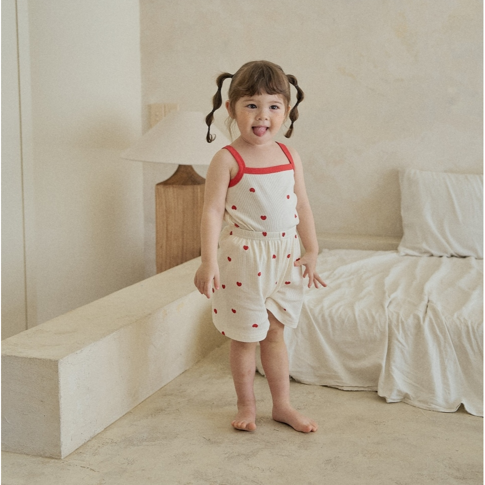 韓國製 撞色夏季室內服套裝 (背心+短褲)-細節圖10