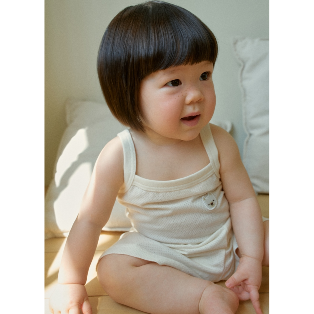 韓國製 馬卡龍夏季室內服套裝 (網眼) 背心+短褲-細節圖5