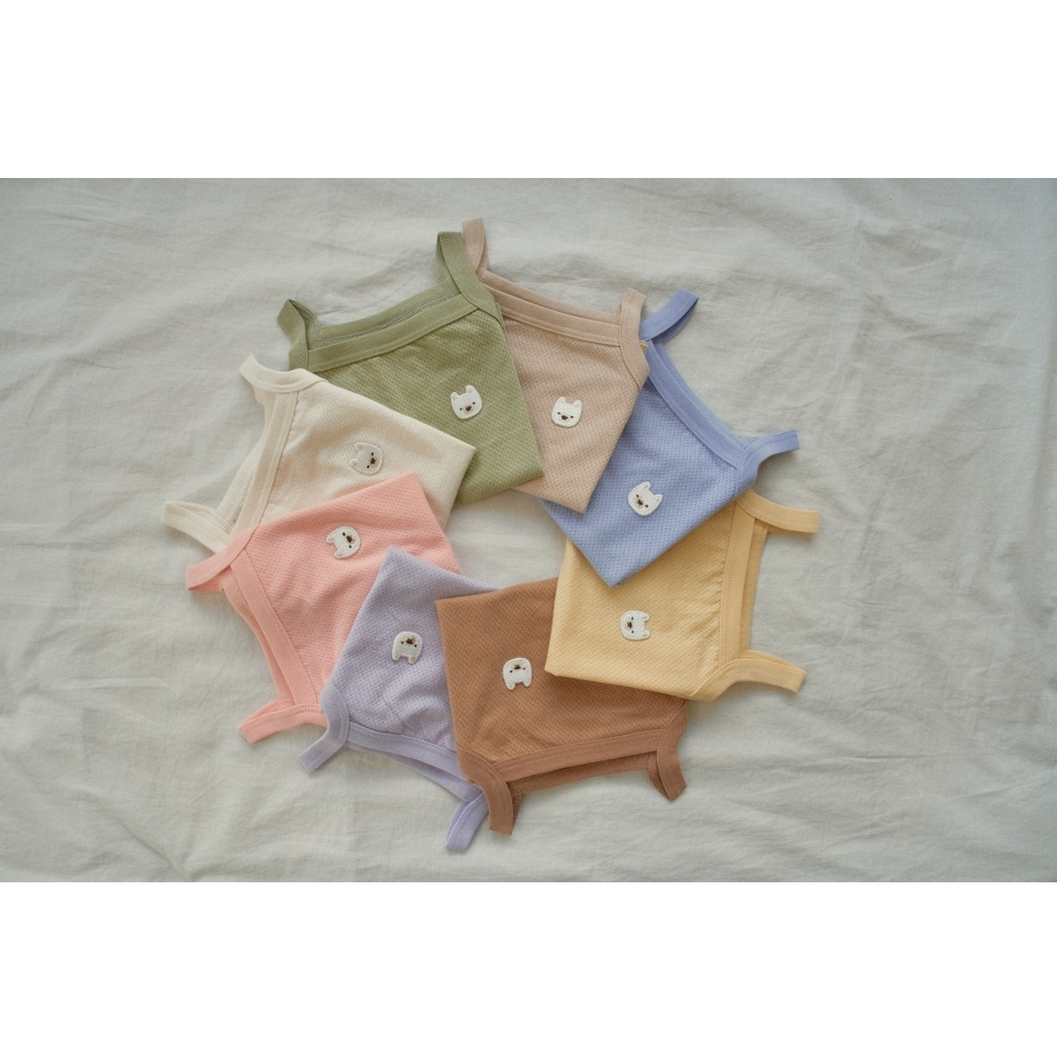 韓國製 馬卡龍夏季室內服套裝 (網眼) 背心+短褲-細節圖8