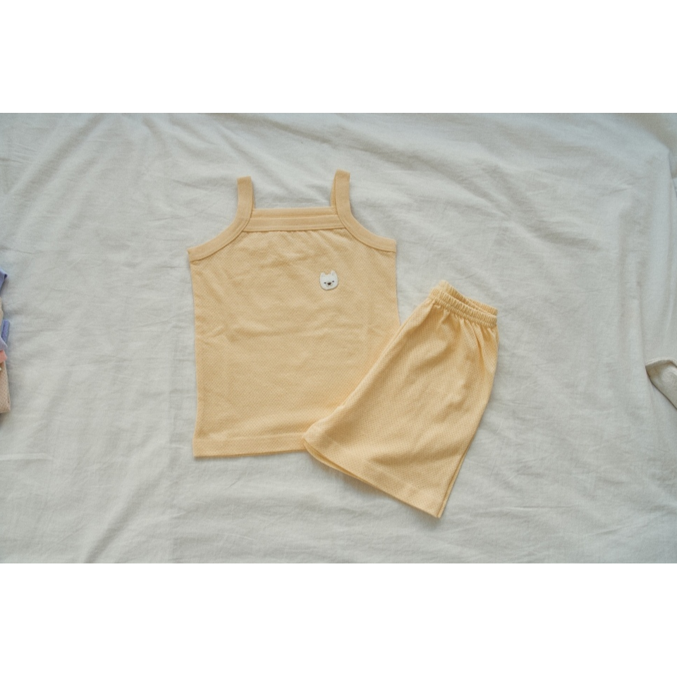 韓國製 馬卡龍夏季室內服套裝 (網眼) 背心+短褲-規格圖10