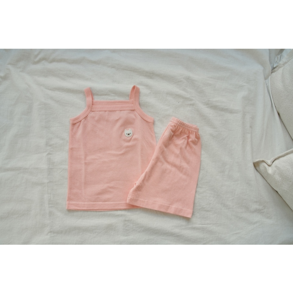 韓國製 馬卡龍夏季室內服套裝 (網眼) 背心+短褲-規格圖10