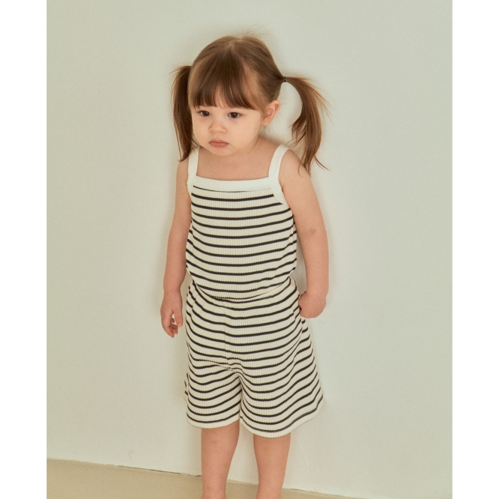 韓國製 撞色夏季室內服套裝 (背心+短褲)-細節圖6